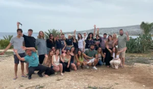Group photo of young participants during the Citizens of Tomorrow youth exchange hosted by YETF in Paphos.