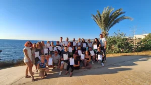 Youth workers participating in a group discussion on well-being and resilience during the A Journey to Well-Being Erasmus+ mobility.